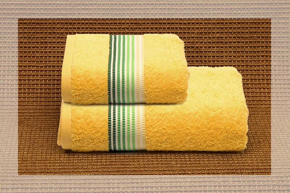 Полотенце махровое гладкокрашеное "Orizzonte" (Cleanelly, 70х130, цвет желтый) | Orizzonte | ДМ Текстиль