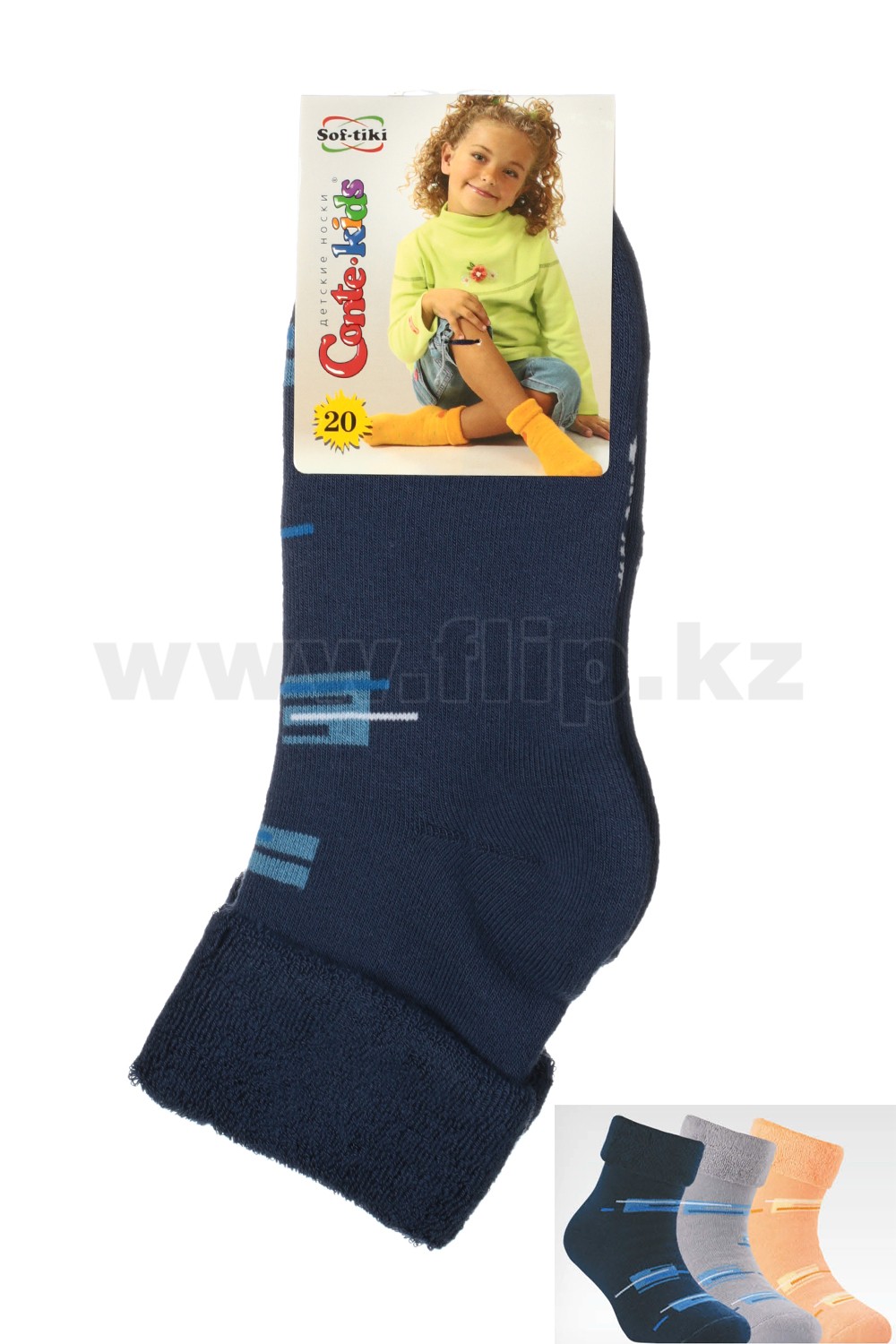 Детские махровые носки с отворотом | Sof-tiki | Conte Elegant