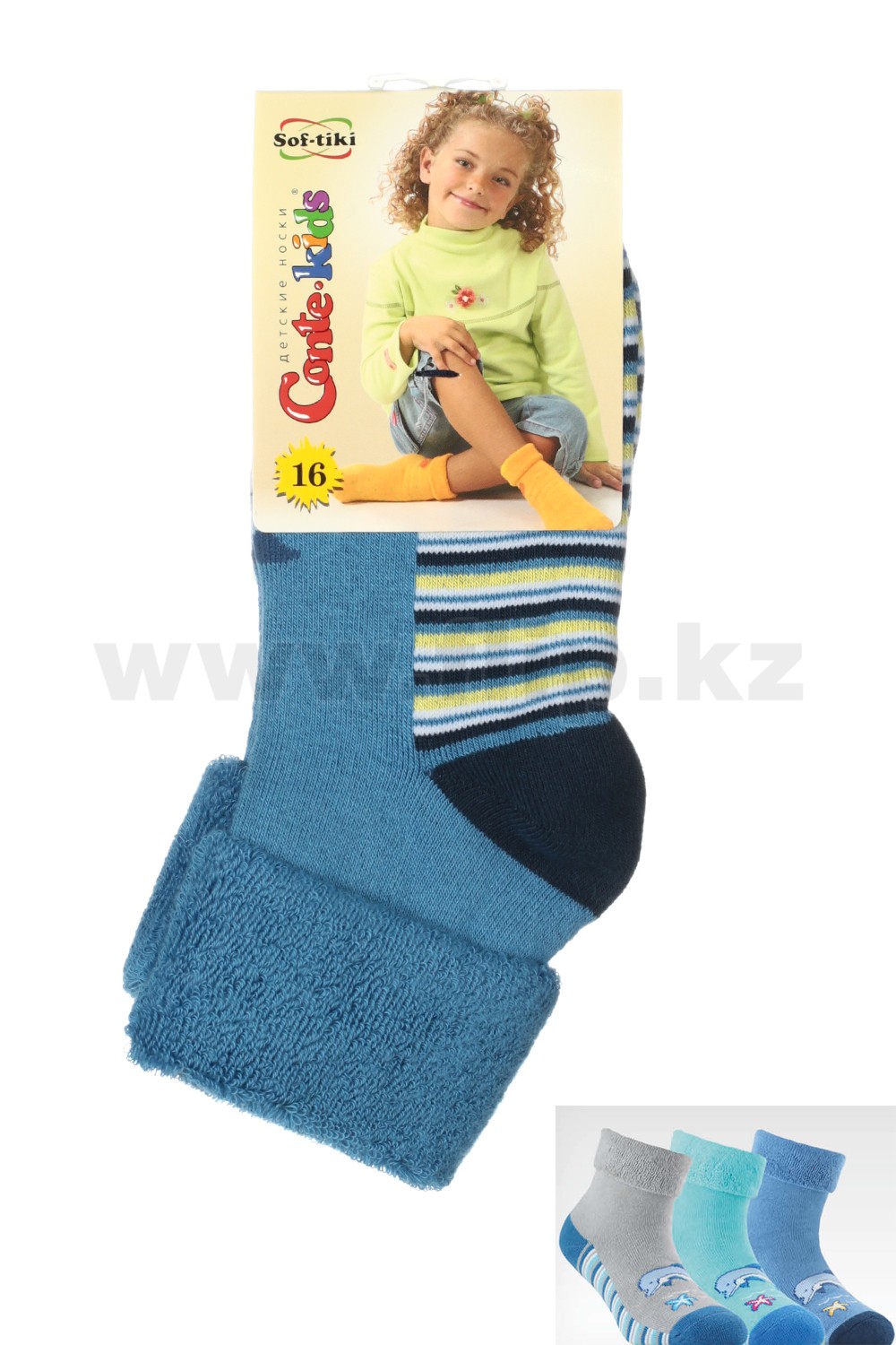 Детские махровые носки с отворотом | Sof-tiki | Conte Elegant