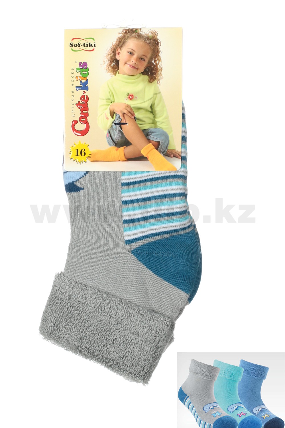 Детские махровые носки с отворотом | Sof-tiki | Conte Elegant