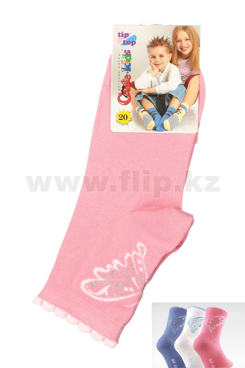 Детские носки «Tip-Top» со стразами и люрексом | Tip-Top | Conte-kids