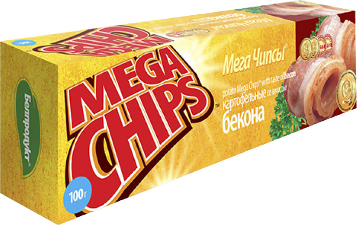 Чипсы-пластины картофельные «Бекон» | MegaChips