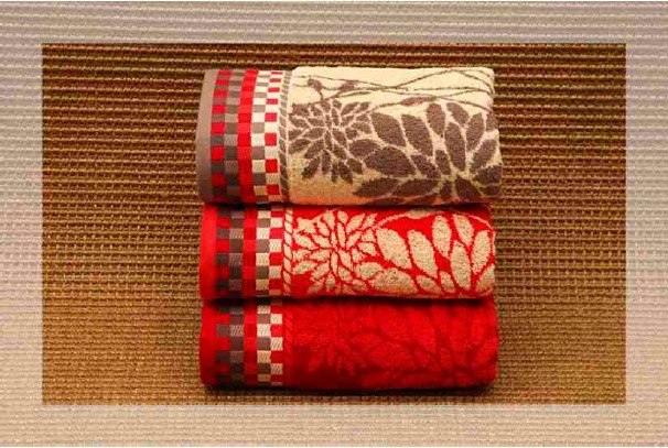 Полотенце махровое пестротканое "Autunno Iberico" (Cleanelly Collection, 50х100, цвет красный) | Autunno Iberico | ДМ Текстиль