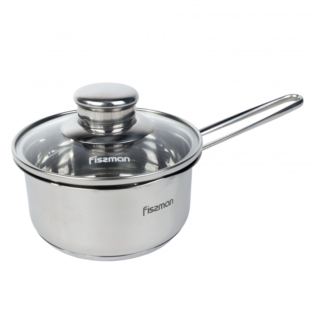 Ковш Bambino (0,6 л) со стеклянной крышкой | Fissman