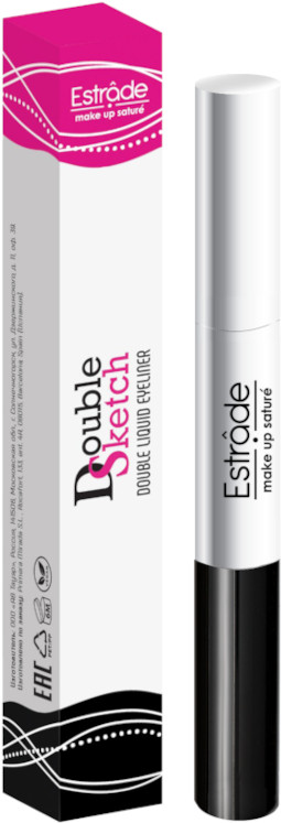 Подводка для глаз двусторонняя «Double Sketch», оттенок 06 Белый-розовый | Estrâde