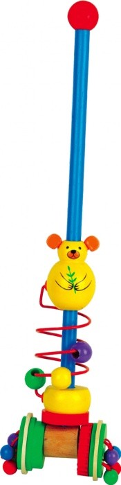 Деревянная каталка "Мышка" | Мир деревянных игрушек