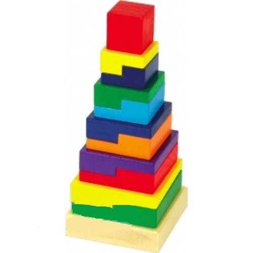 Деревянная пирамида "Квадрат" | Мир деревянных игрушек