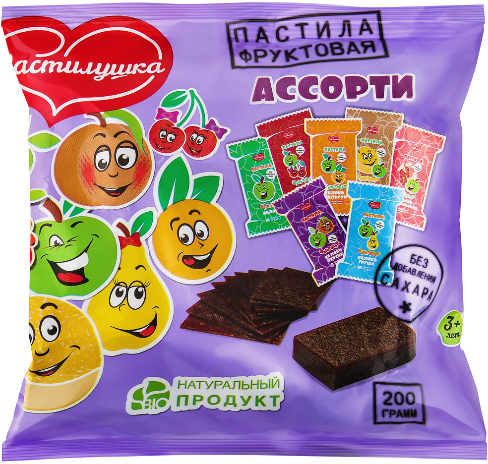 Пастила без сахара фруктовая «Ассорти» | Пастилушка