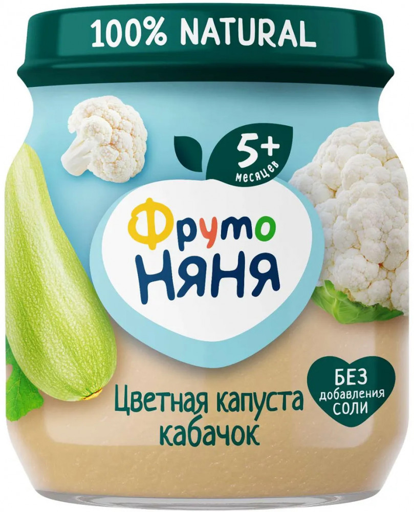 Пюре овощное «Цветная капуста и кабачок» | ФрутоНяня