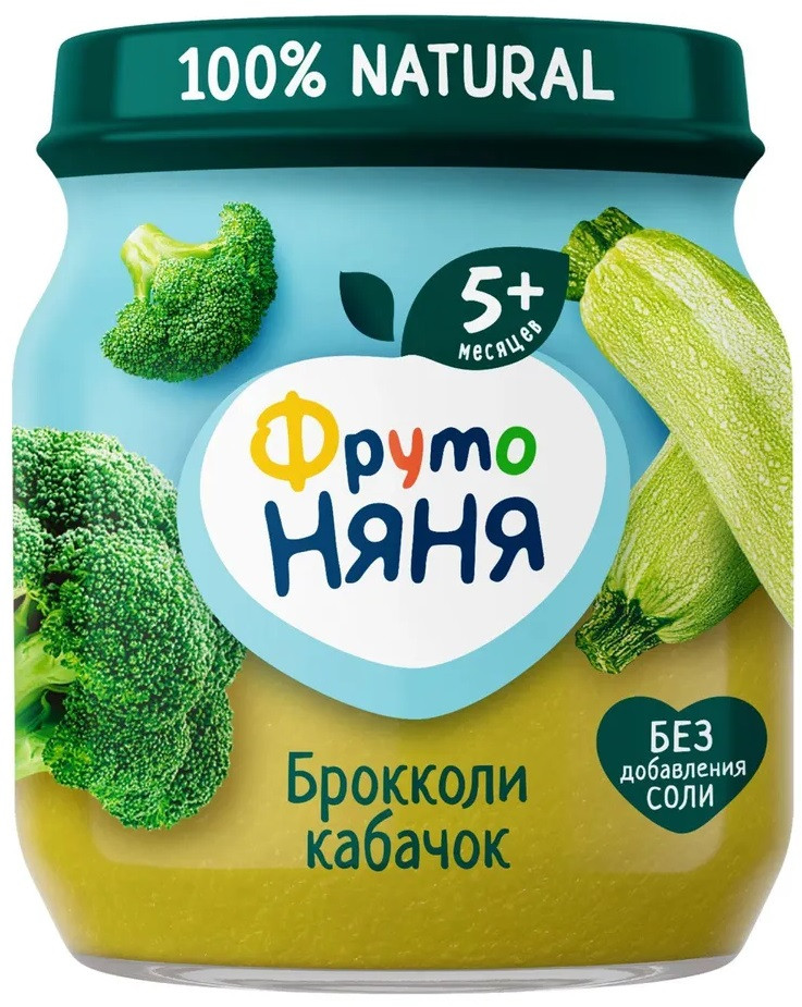 Пюре овощное «Брокколи и кабачок» | ФрутоНяня