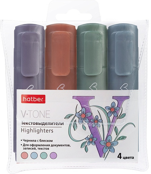 Набор текстовыделителей «V-Tone 2 Metallic» | Hatber
