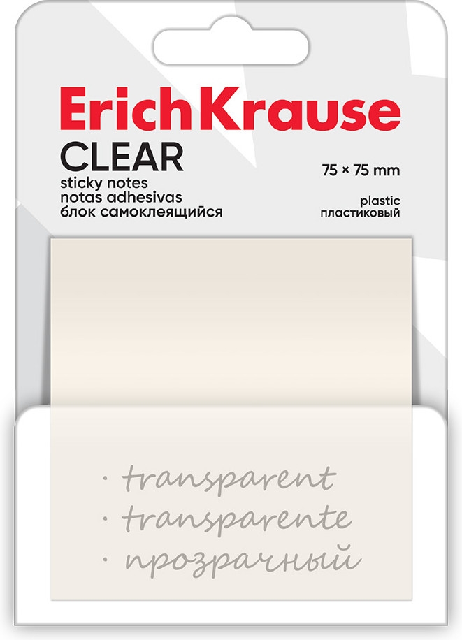 Блок самоклеящийся | Clear | Erich Krause