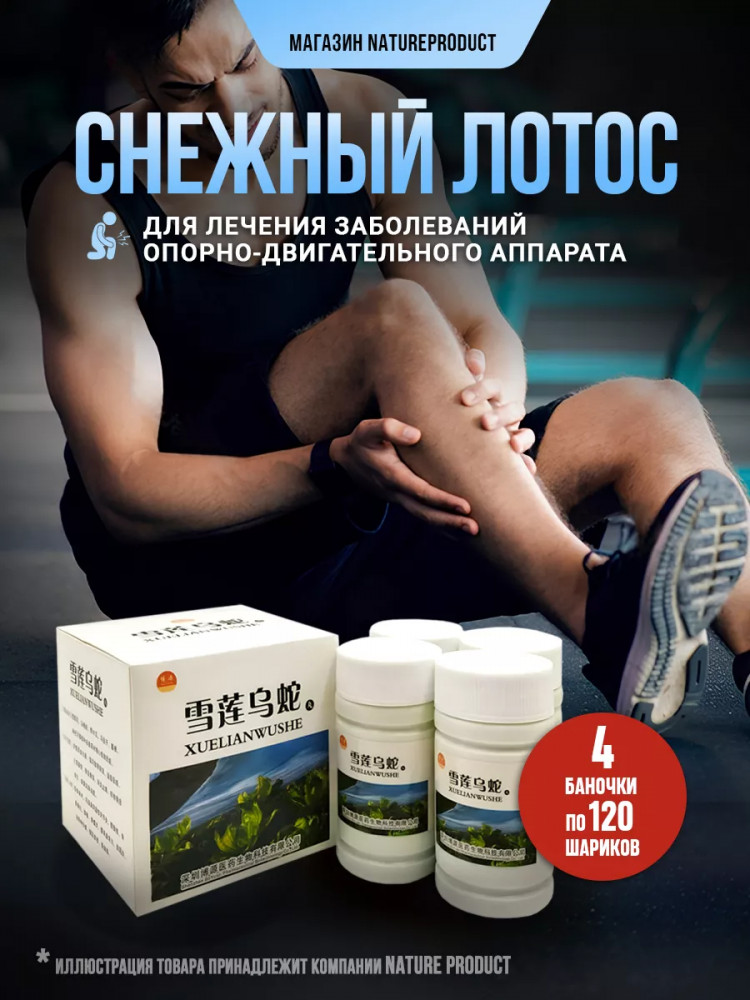 Пилюли Снежный лотос "Xuelian Wushe" при ревматизме, артрите, протрузии, грыжи, растяжение мышц, от воспаления и боли | Orgin
