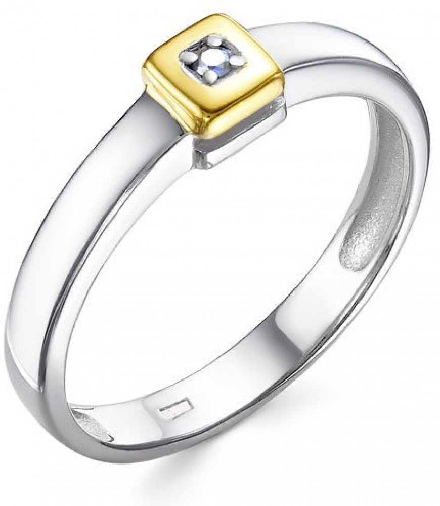 Кольцо из серебра с бриллиантом | Family Jewelry