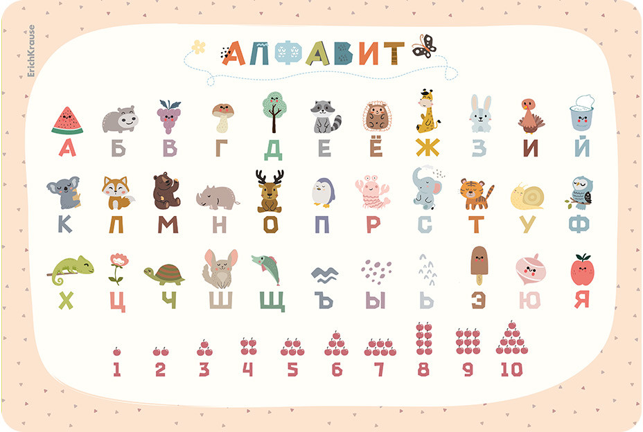 Подкладка настольная «Русский алфавит» | Erich Krause