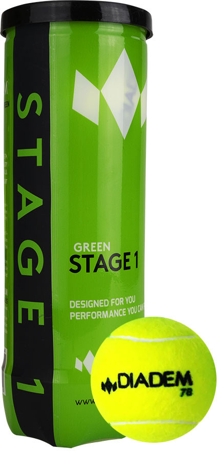 Набор мячей теннисных «Stage 1 Green Ball» | Diadem