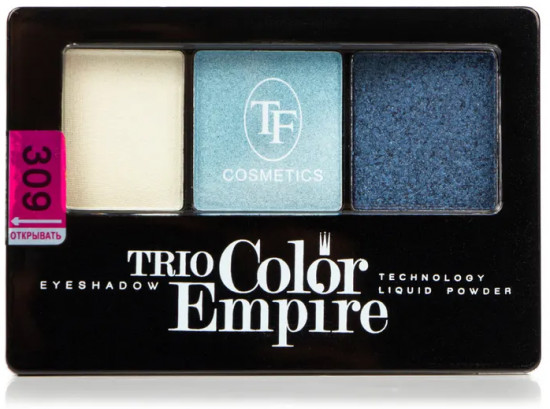 Палетка теней для век «Trio Color Empire», оттенок 309 Морской бриз