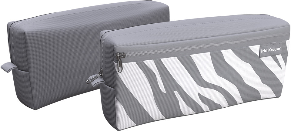 Пенал квадро | Light Grey Zebra | Erich Krause