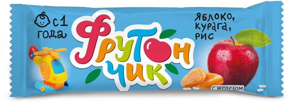 Батончик фруктовый со злаками «Яблоко, курага, рис» | Leo Kids