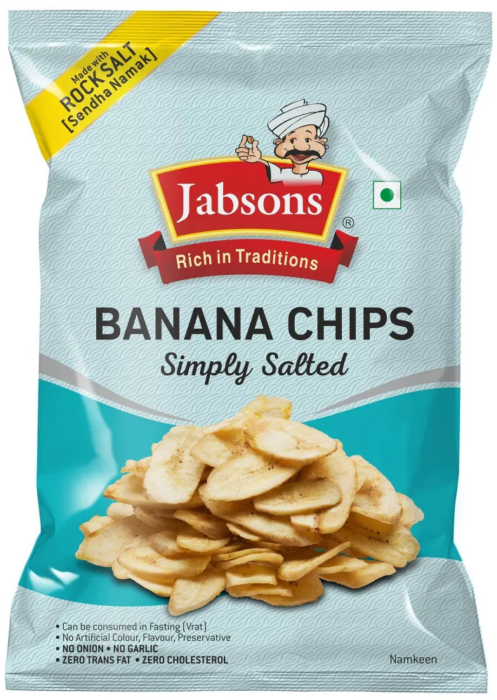 Чипсы банановые с солью | Jabsons