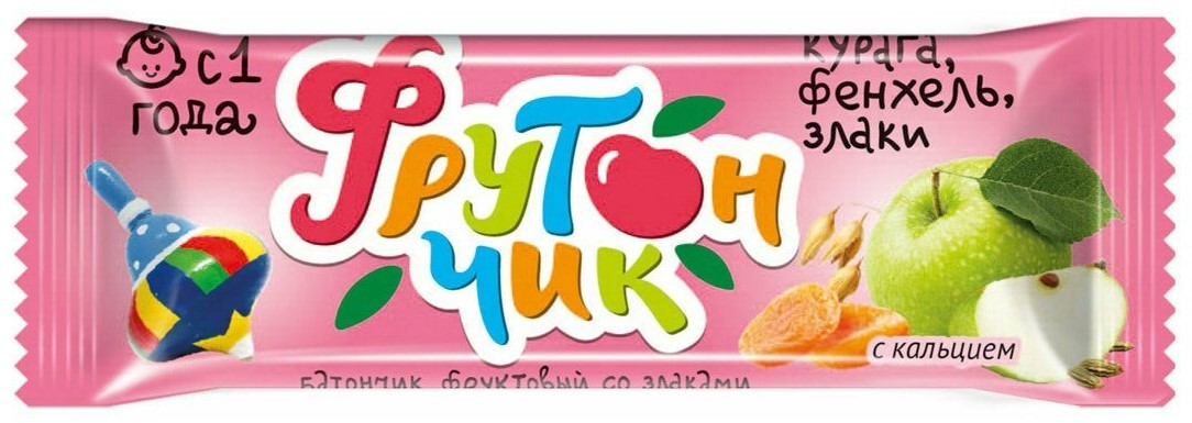 Батончик фруктовый со злаками «Яблоко, курага, фенхель, злаки» | Leo Kids