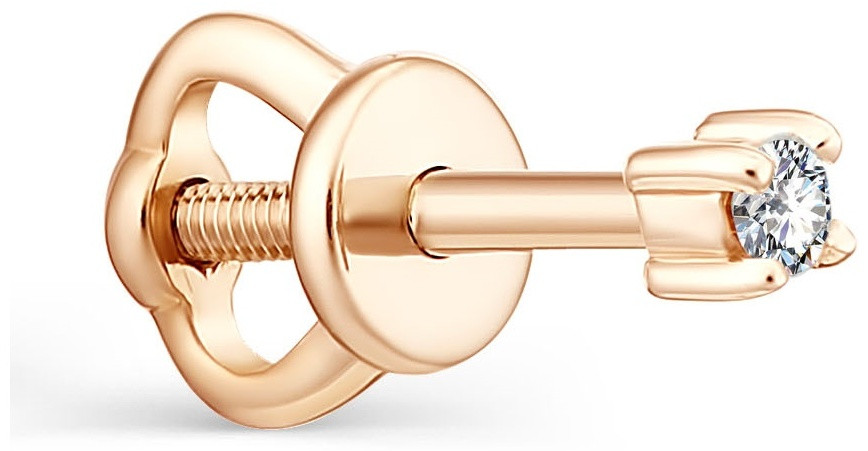 Моносерьга из золота с бриллиантом | Family Jewelry