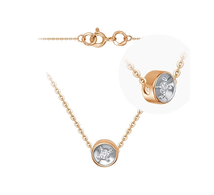 Колье из золота с бриллиантом | Family Jewelry