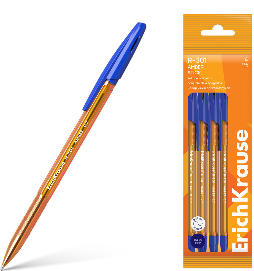 Набор шариковых ручек «R-301 Stick» | Amber | Erich Krause