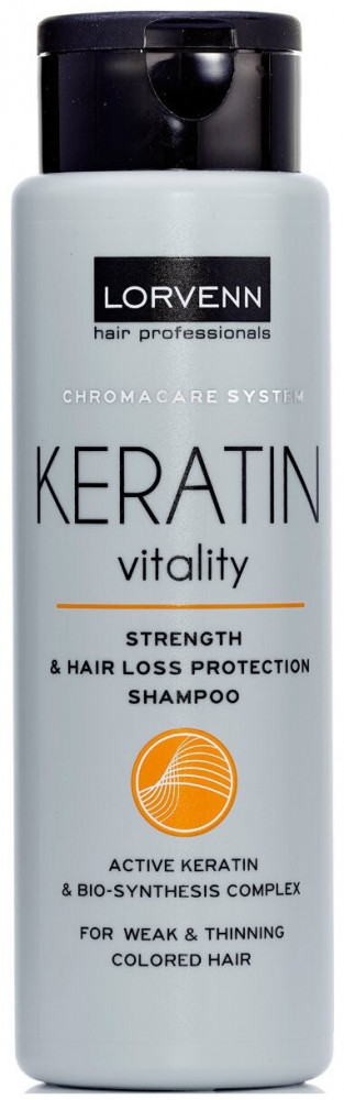 Шампунь для волос слабых и истонченных окрашенных с кератином «Keratin Vitality Repair and Hair Loss Protection Shampoo» | Lorvenn Hair Professionals