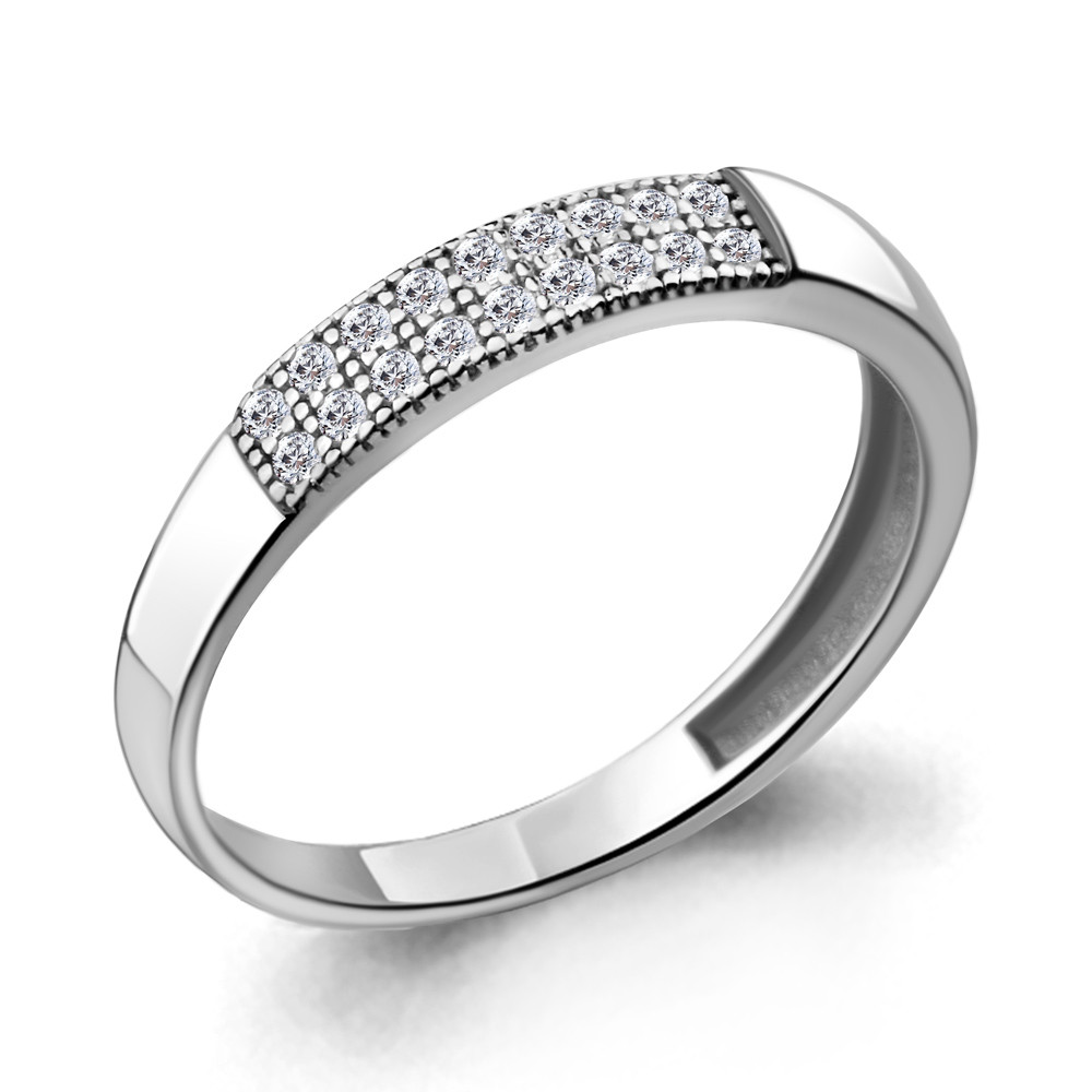 Кольцо из серебра с фианитами | Aquamarine