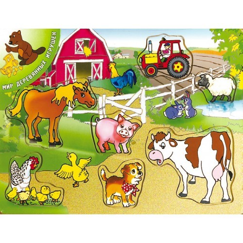 Деревянный пазл "Ферма 2" | Мир деревянных игрушек