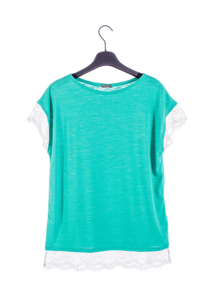 Футболка женская T-SHIRT PIZZO SS | OMERO