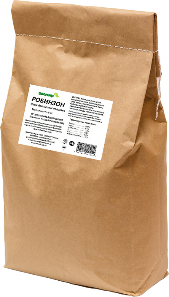 Корм для мелких попугаев «Робинзон» | Зоомир