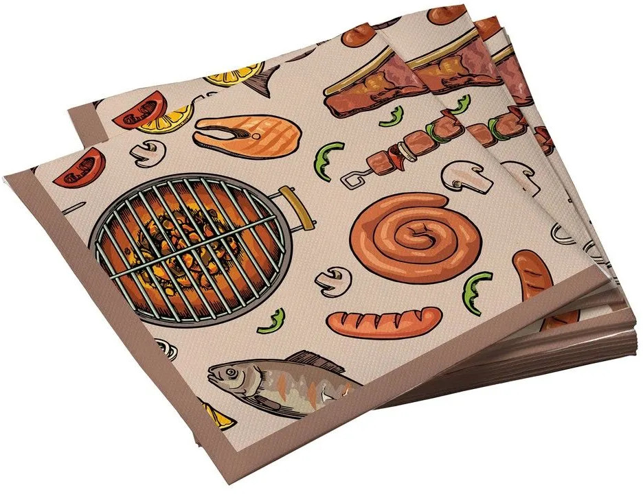 Салфетки бумажные «Ешь шашлык» | ND Play