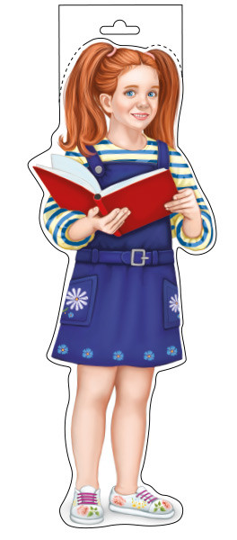 Плакат вырубной «Девочка-школьница»