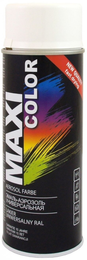 Эмаль-аэрозоль, Сигнальный белый | Maxi Color