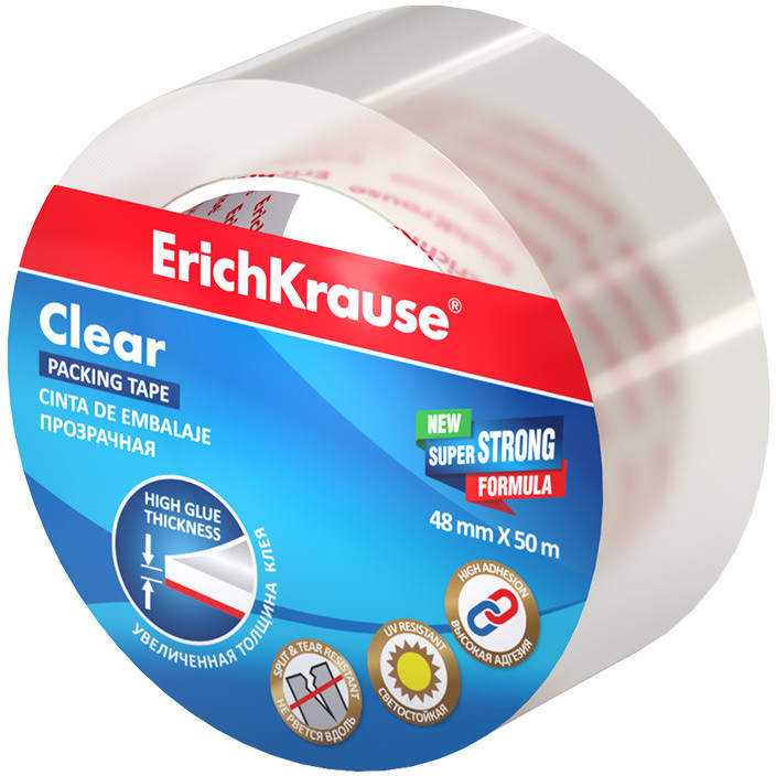 Лента клейкая упаковочная | Clear | Erich Krause