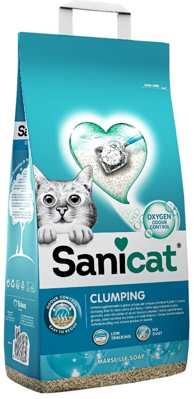 Наполнитель комкующийся с ароматом марсельского мыла «Clumping» | Sanicat