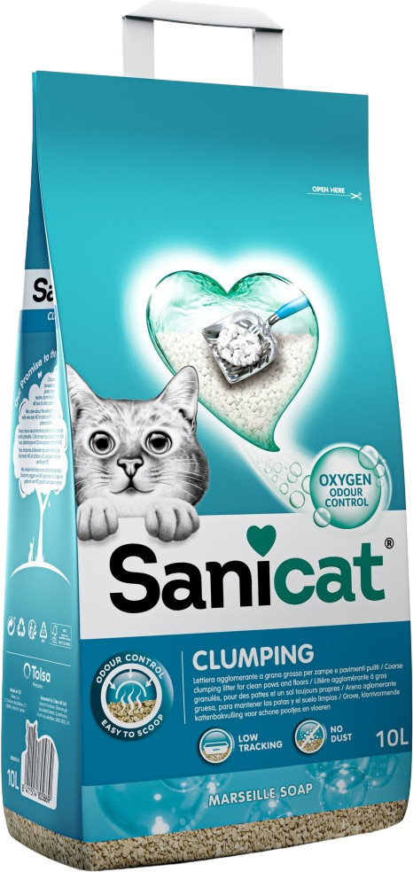 Наполнитель комкующийся с ароматом марсельского мыла «Clumping» | Sanicat