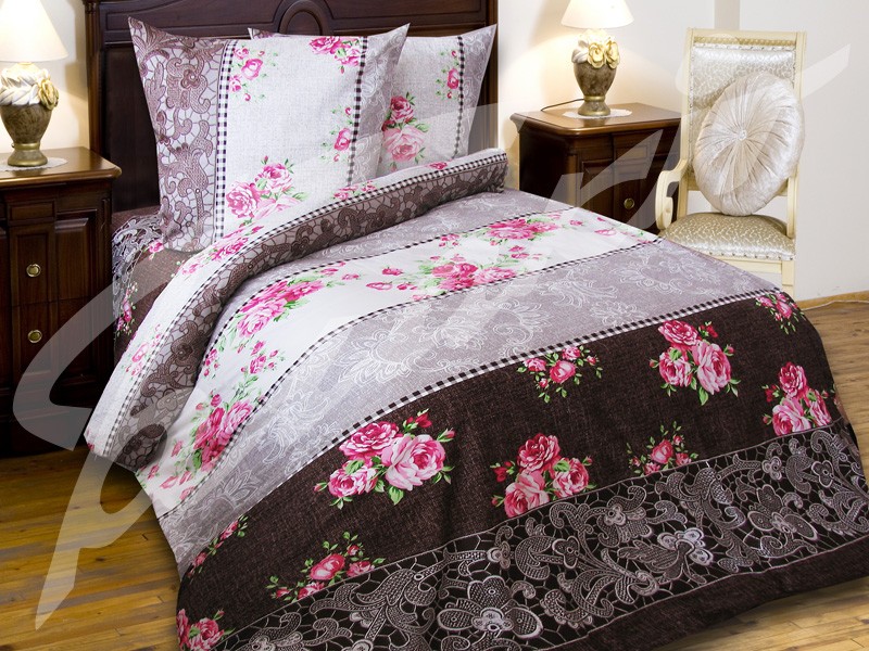 Комплект постельного белья «Фьюжн» (арт. 3994, 1,5-спальный, бязь, 2 наволочки 50х70) | Блакiт бязь | Барановичское производственное хлопчатобумажное объединение