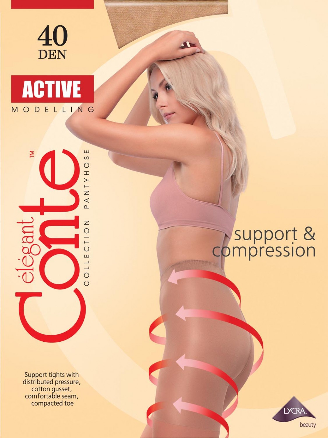 Колготки женские "Activ" (shade, 40 Den) | Conte Elegant