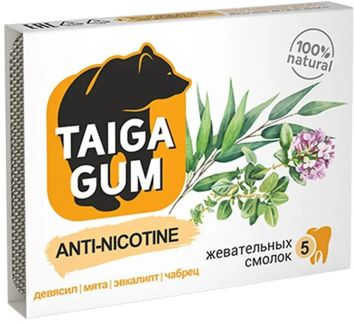 Смолка жевательная «Anti-Nicotine» | Taiga Gum | Алтайский нектар