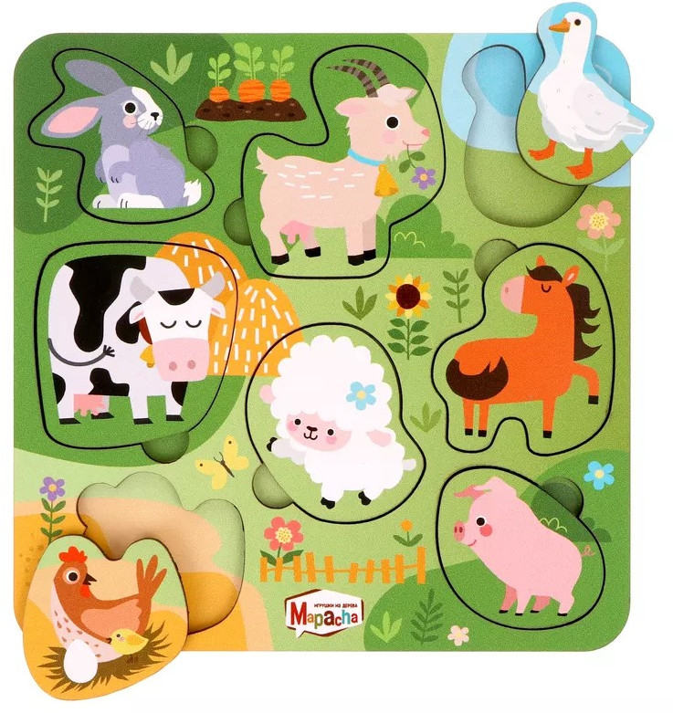 Вкладыши «Животные на ферме» | Mapacha