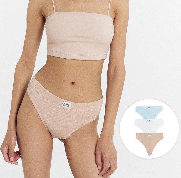 Комплект трусов женских | Бельё в рубчик | Mark Formelle