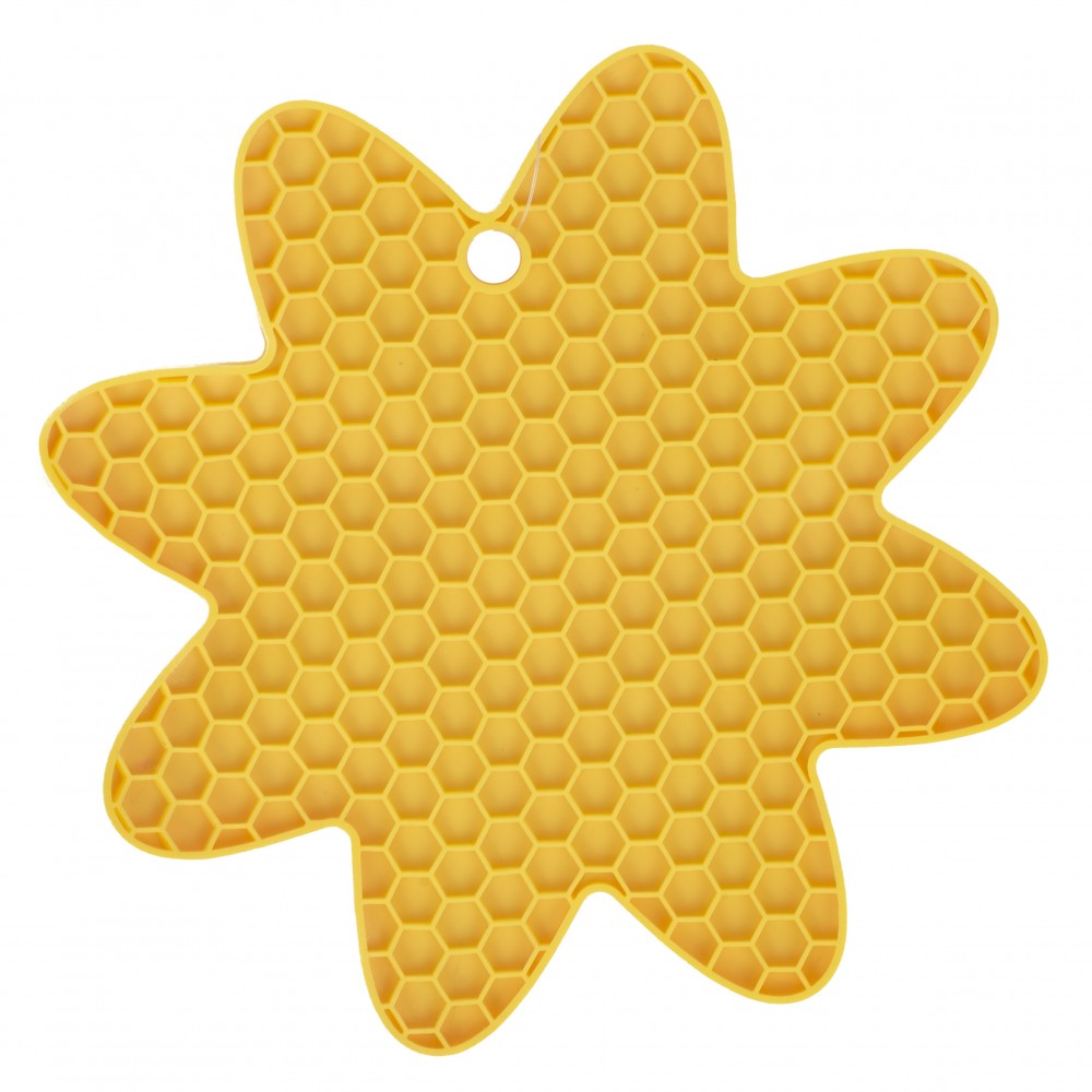 Силиконовая подложка под горячее с присосками в форме цветка | Fissman