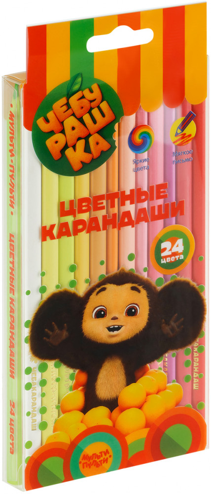 Набор карандашей цветных «Чебурашка» | Чебурашка | Мульти-Пульти