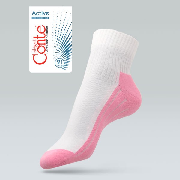Носки женские хлопковые "ACTIVE" (махровая стопа) | Conte Elegant