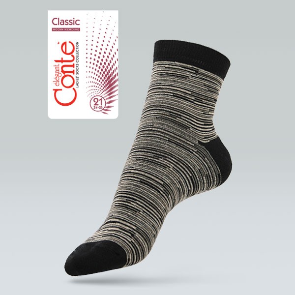 Носки женские хлопковые "CLASSIC" | Conte Elegant