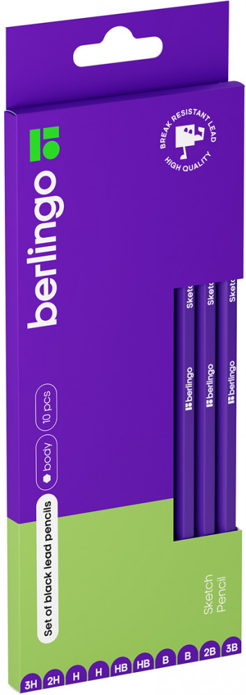 Набор карандашей чернографитных | Sketch Pencil | Berlingo