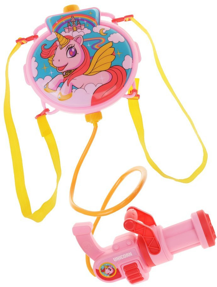 Бластер водяной с рюкзаком «Единорог» | Наша игрушка